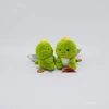 Happy Little Zebra simulation figurine, green plush dragon-shaped doll, Tricolor cat doll, cat backpack details Picture
